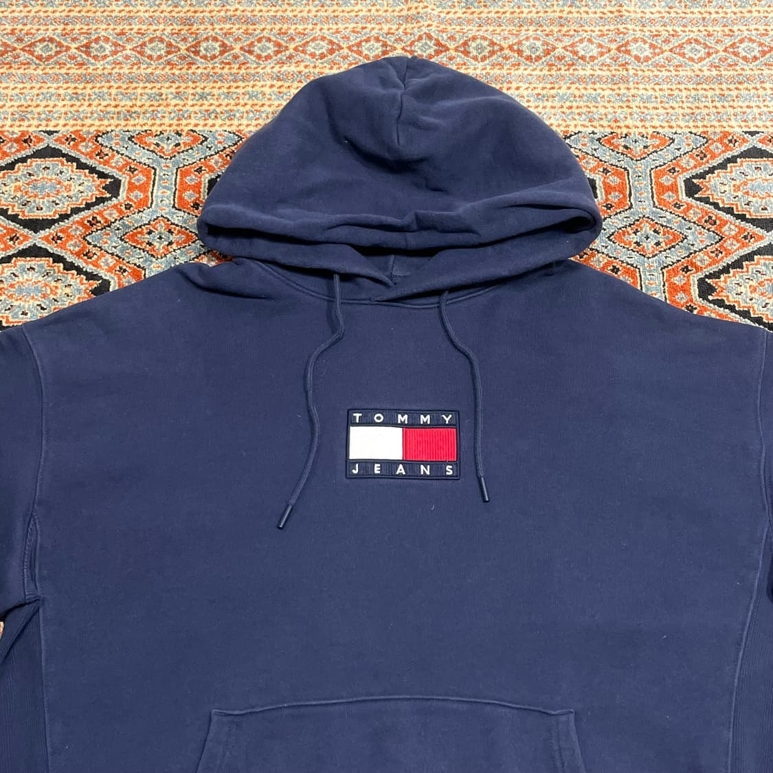 타미진스 시그니처로고 네이비 기모 후드티셔츠 남성XXL 상품이미지2