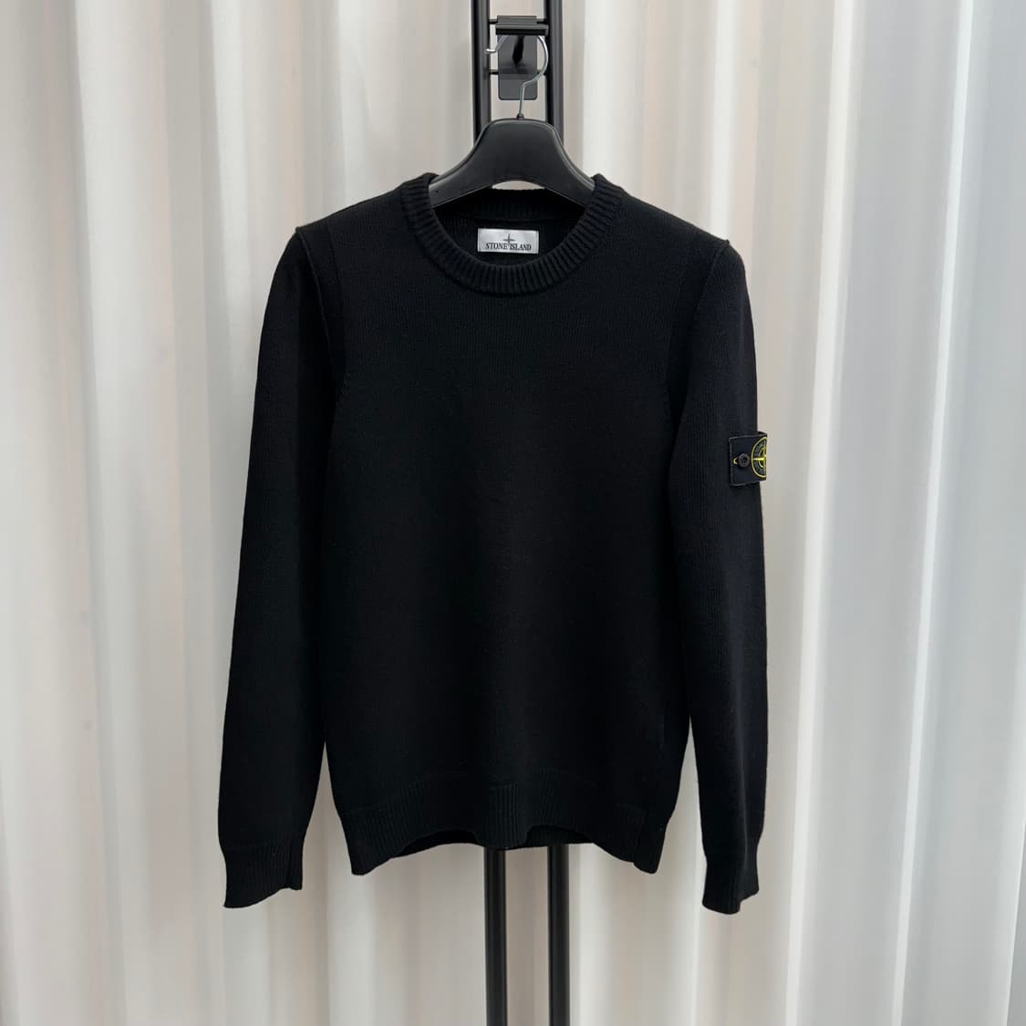 [M] 23FW 스톤아일랜드 램스 울 니트 블랙 상품이미지1