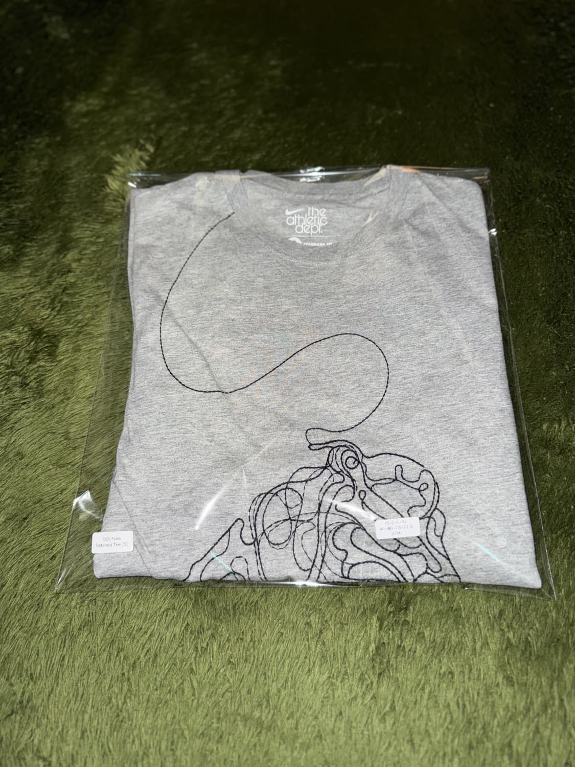 [S] 00s 나이키 Dept 카오스 스티치드 그래픽 티셔츠 그레이 상품이미지10