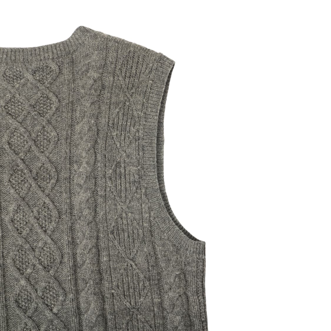 폴로 랄프로렌 그레이 울 피셔 케이블 니트 베스트 상품이미지6