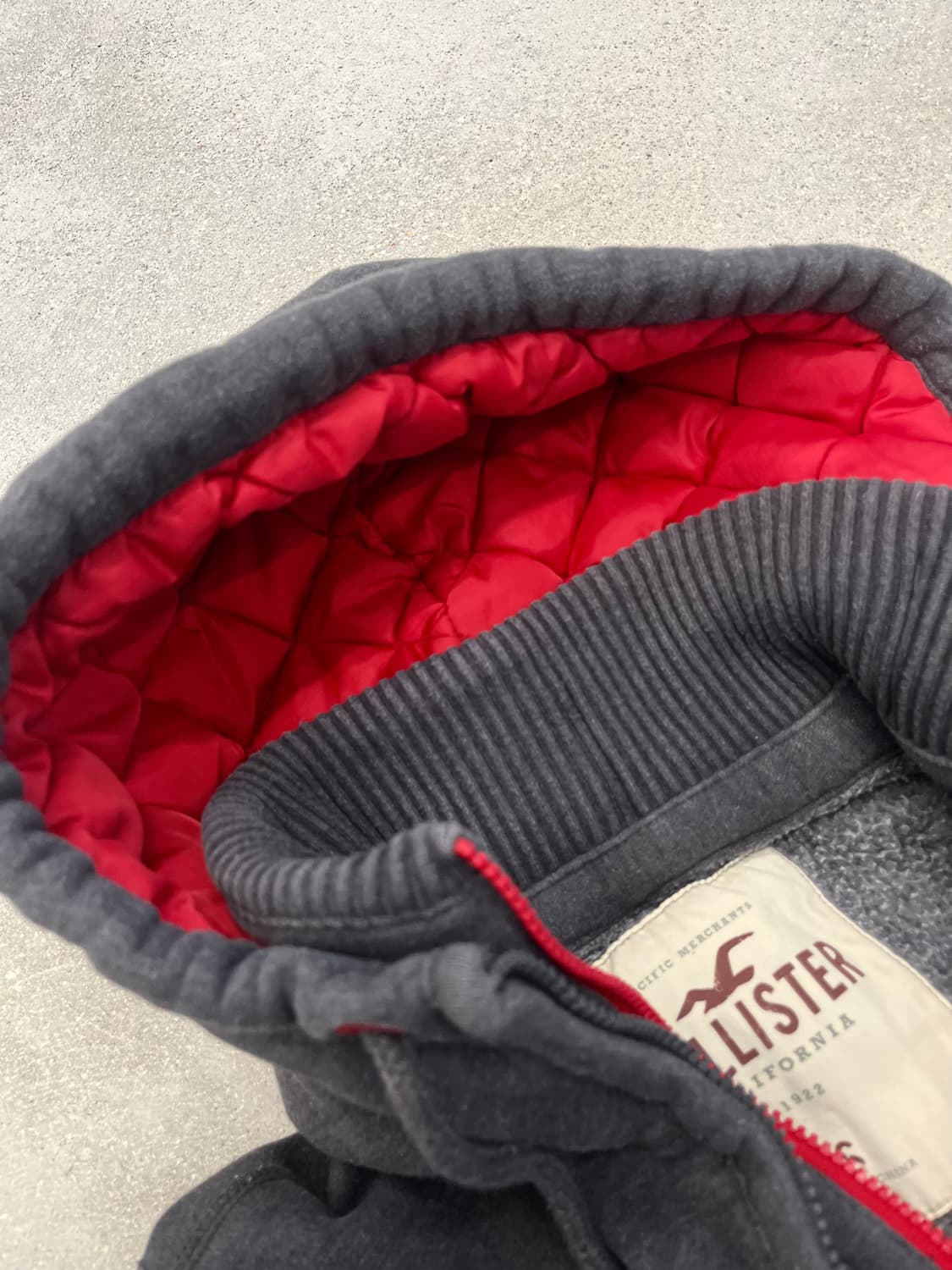 Hollister 챠콜 집업 후드 상품이미지4