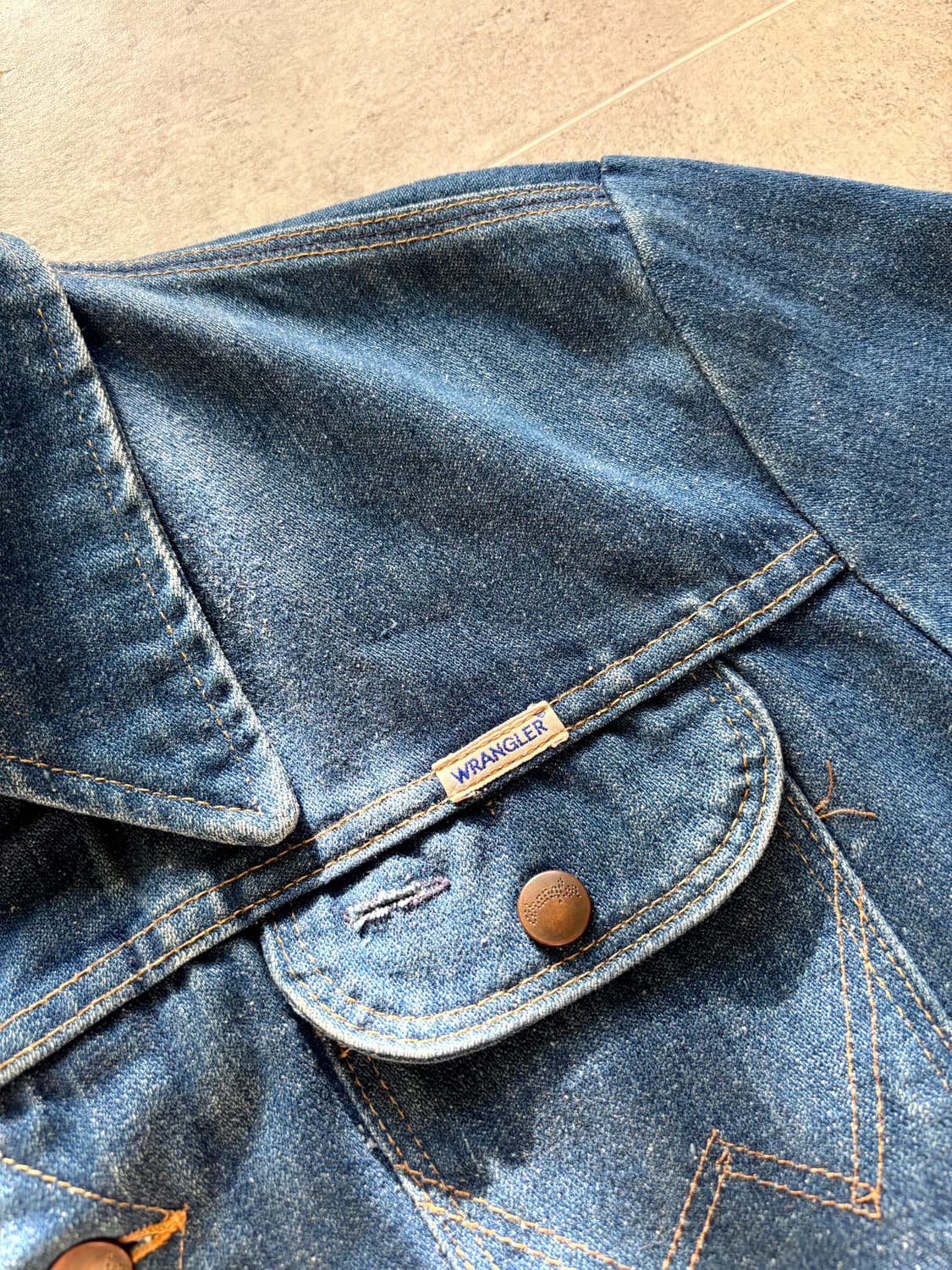 70's 랭글러 M125 데님 트러커 자켓 42 상품이미지3