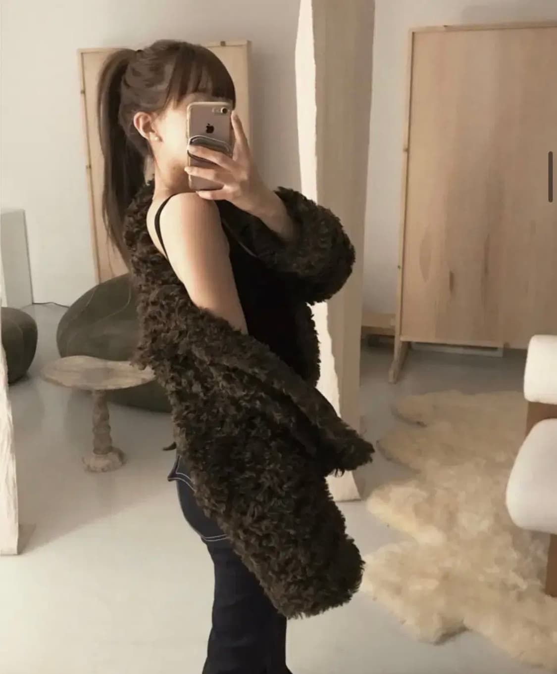 클라우드이모션 젠 퍼 자켓 브라운 상품이미지1