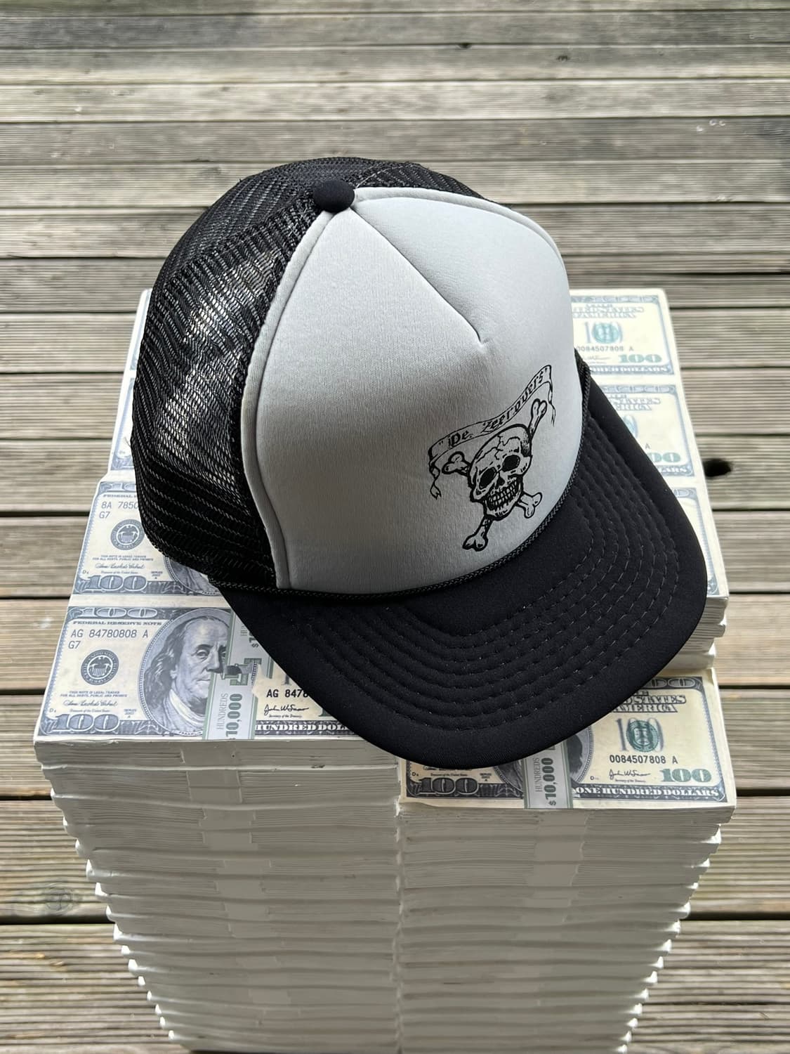 90's 빈티지 스컬 트러커캡 바이커 메쉬 스냅백 상품이미지2