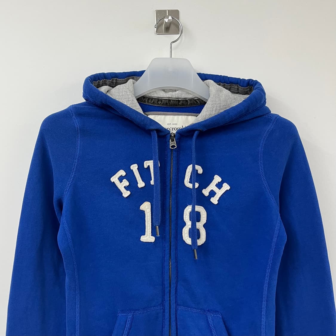 아베크롬비 딱붙핏 자수로고 블루 후드집업 상품이미지4