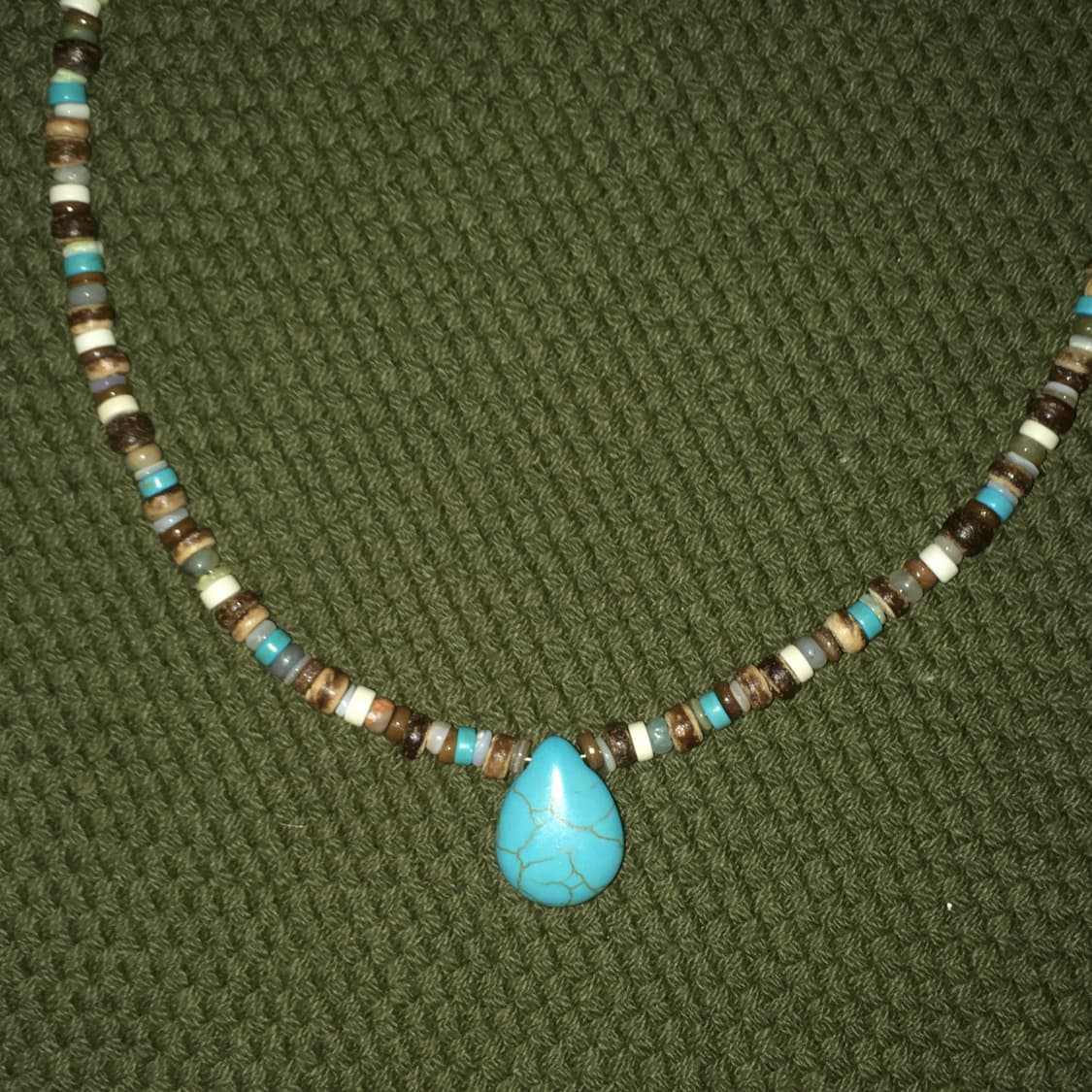 블루 터키석 비즈 목걸이 상품이미지2