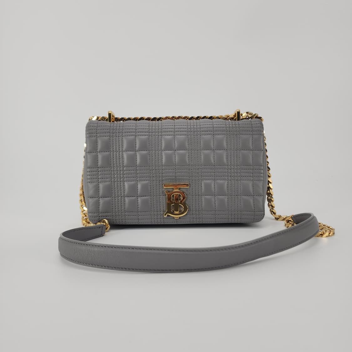 초민트급 버버리 스몰 롤라백 체인 숄더백 그레이 금장 상품이미지1