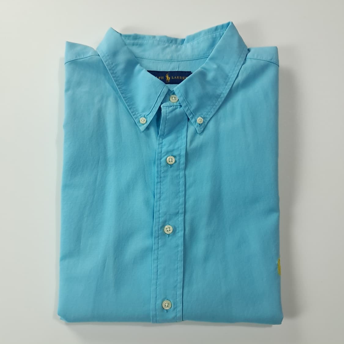 CK229 3XLT 폴로 00s 터콰이즈블루 버튼다운 반팔 셔츠 남방 상품이미지7