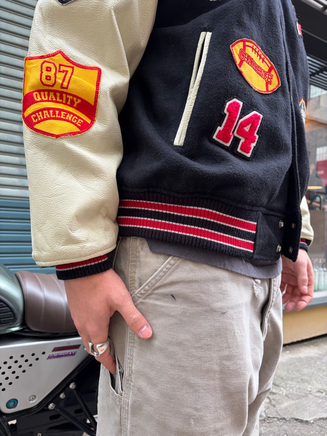 Super dry Asahi patch varsity jacket 상품이미지7