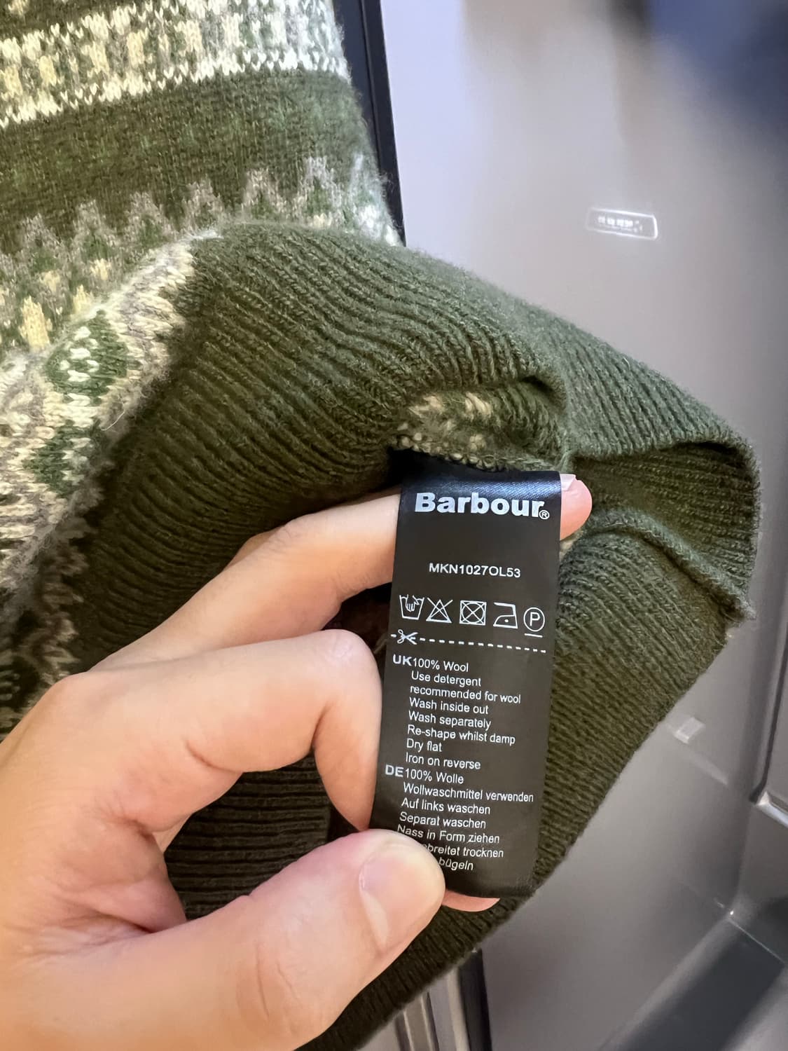 바버 페어아일 니트 L (100~105) 상품이미지4