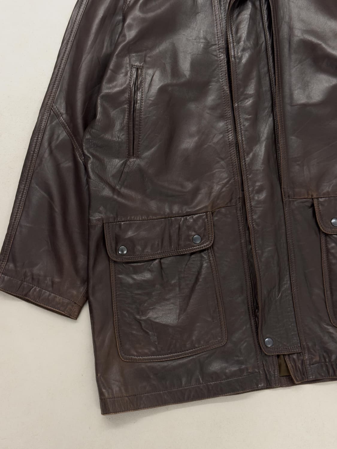 빈티지 레더 코트 상품이미지4