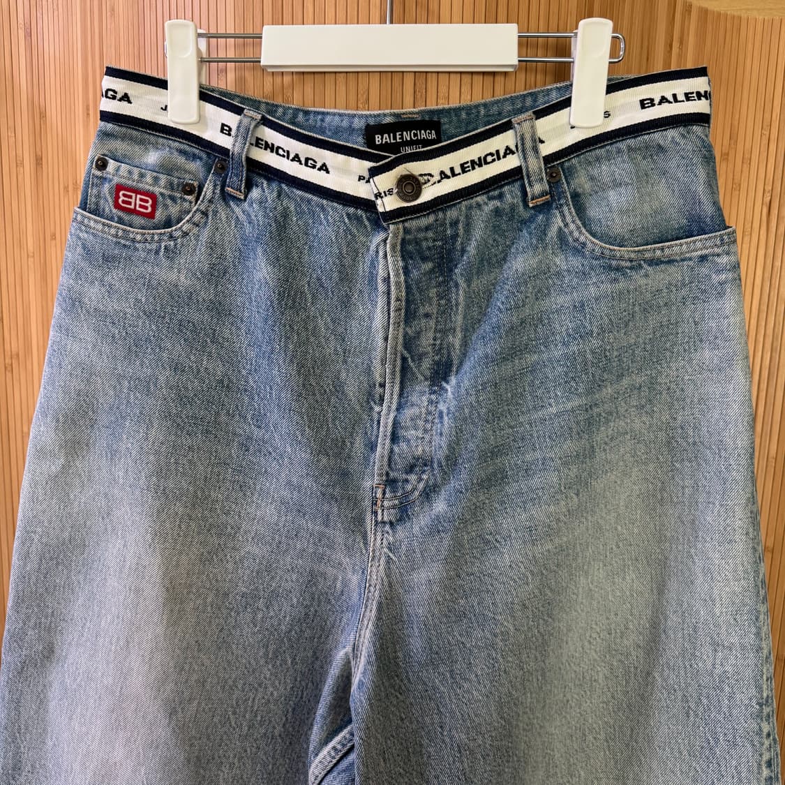 [M] 발렌시아가 블루 로고 웨이스트 진 팬츠 데님 상품이미지2