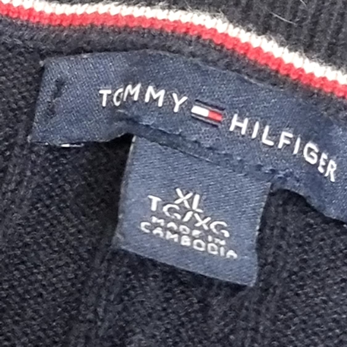 미제 타미힐피거 네이비 꽈배기 니트(100) 상품이미지4