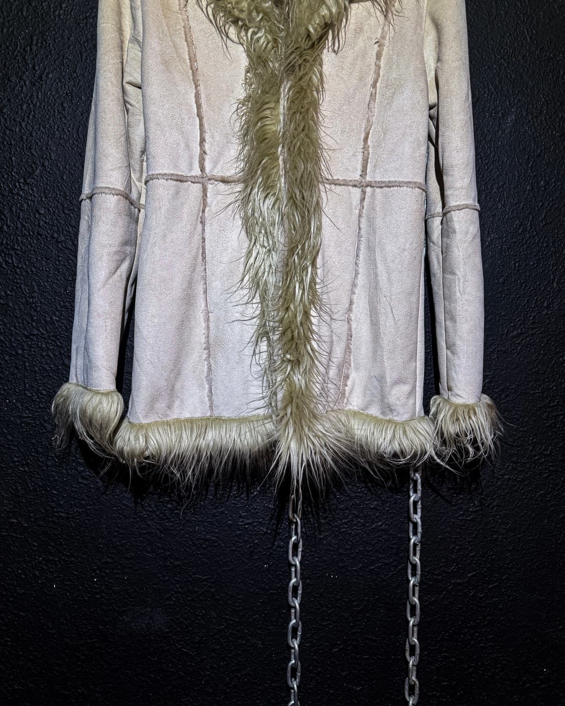 Faux Fur Trim Beige Jacket 상품이미지4