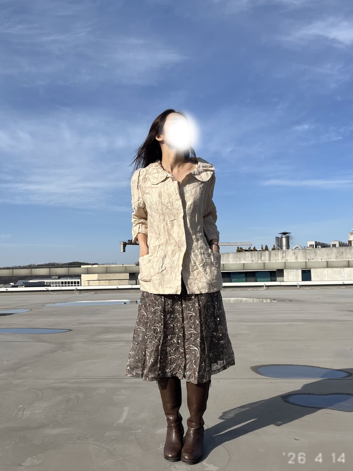 Sheer Floral Mesh Skirt 쉬어 플로럴 메쉬 스커트 상품이미지2