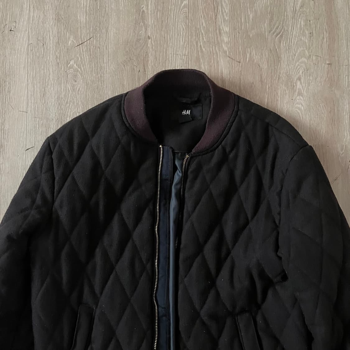 H&M 퀼팅 봄버 블루종 자켓 상품이미지2