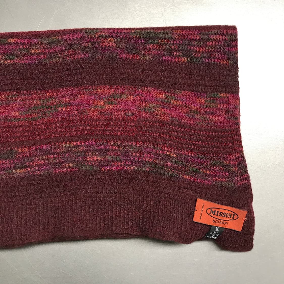 미쏘니 버건디 머플러 상품이미지3