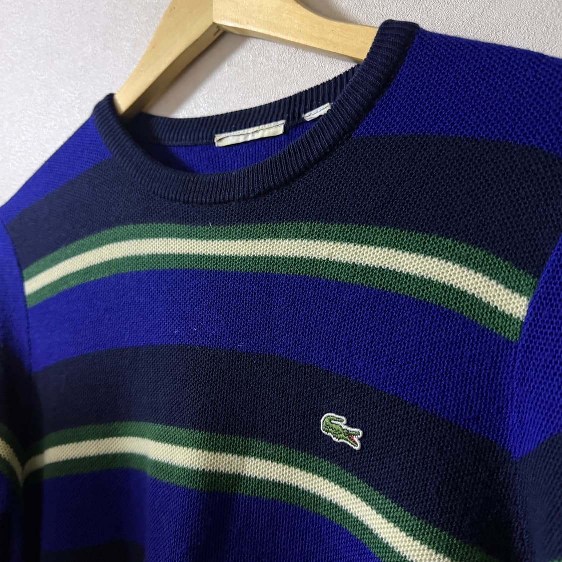 라코스테 남성 스트라이프 라운드 니트 4 (남성 95정도) 상품이미지6
