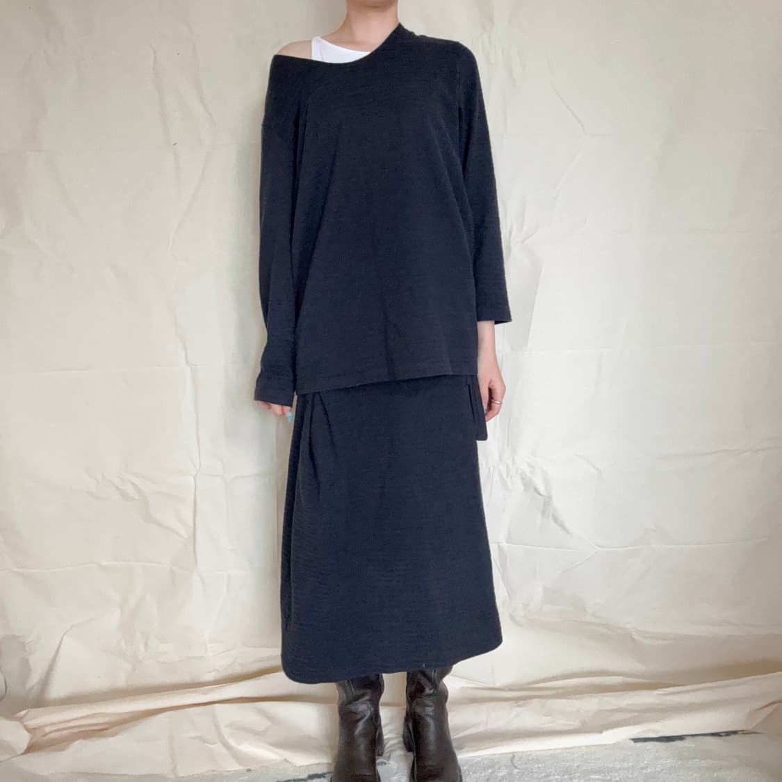 Y's Ribbed Pleated Knit Setup   상품이미지3