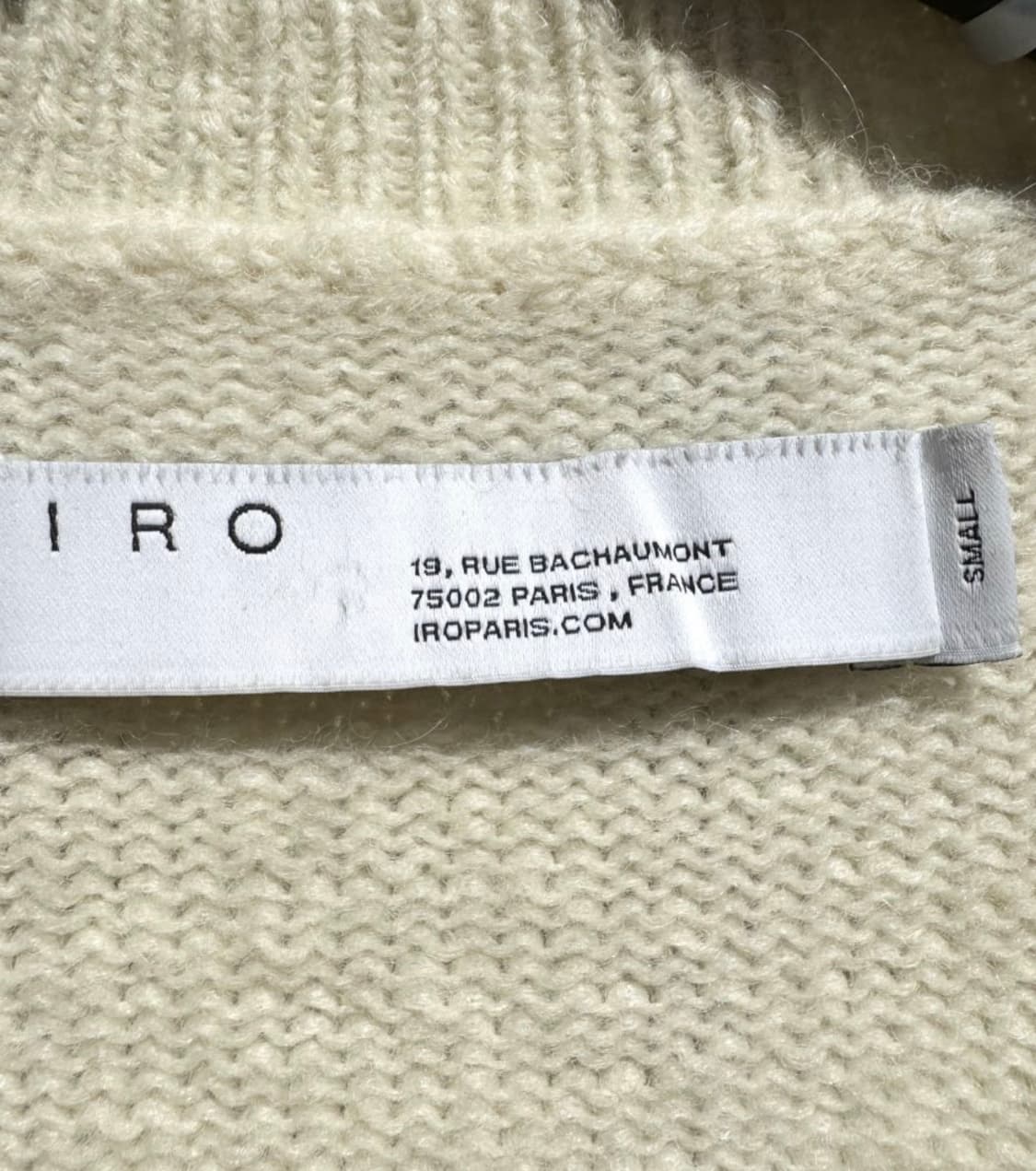 IRO 새상품 컨디션 Mylo 아이보리 레이스업 니트 S(55,66사이즈 상품이미지3