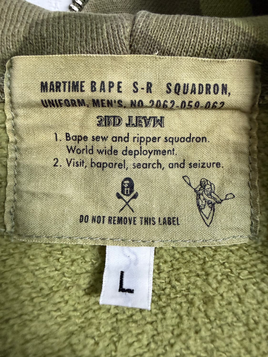 베이프 밀리터리 카모 샤크 후드 집업 상품이미지5