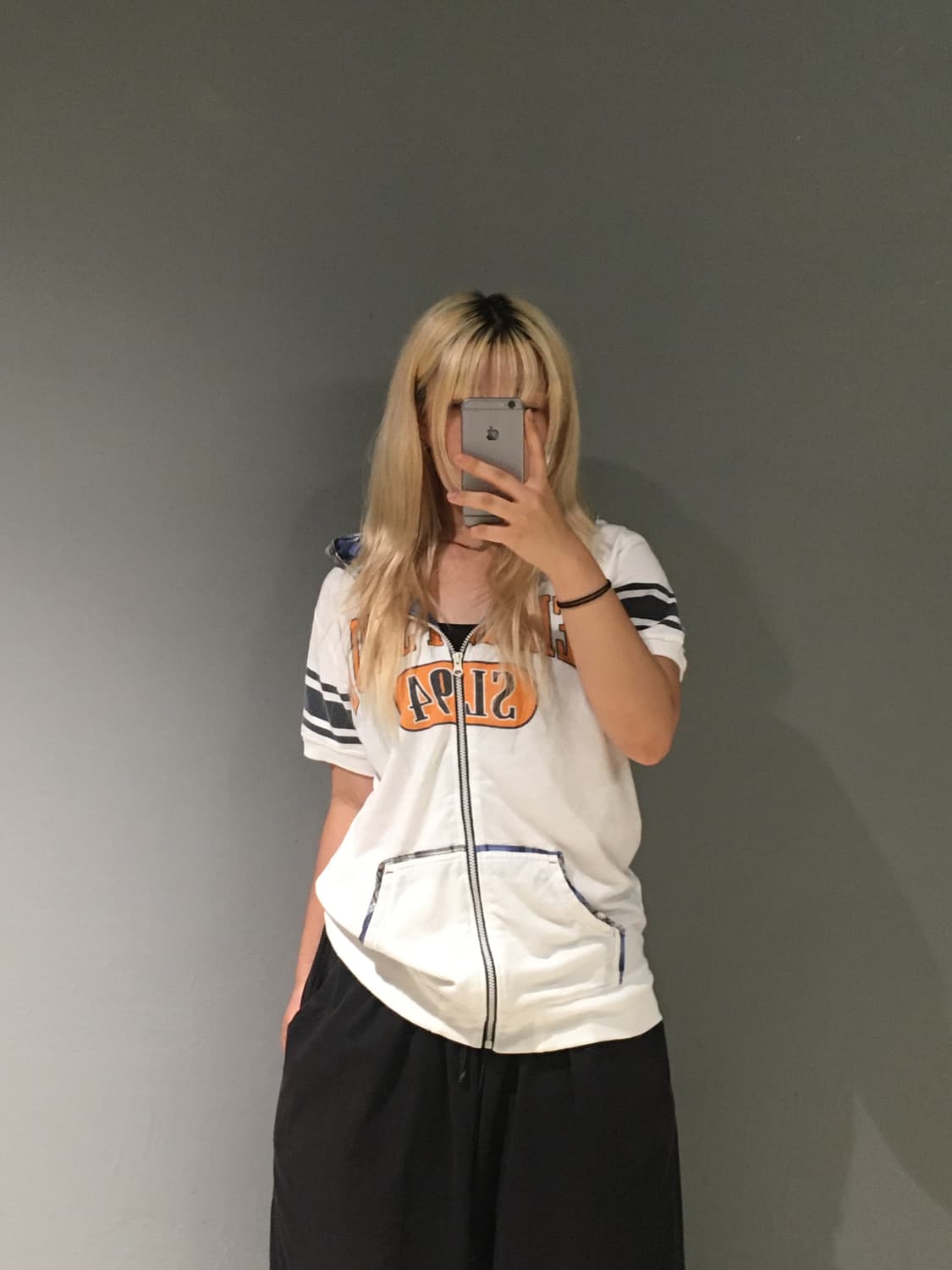 Check hood layered sporty hood zip-up 상품이미지2