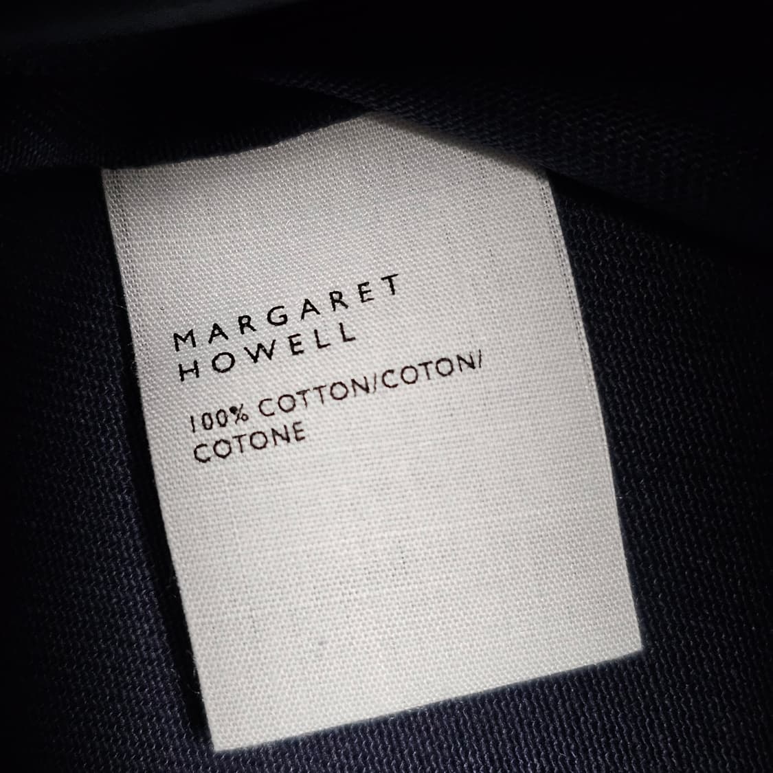 새제품) MHL 마가렛호웰 토트백 에코백 가방 공용 네이비 46*44 상품이미지5