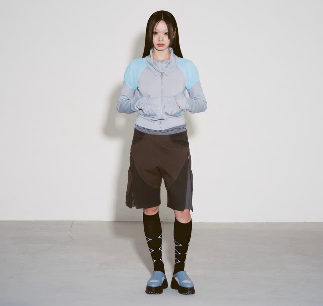 미스치프 메쉬 터틀넥 집업 상품이미지6