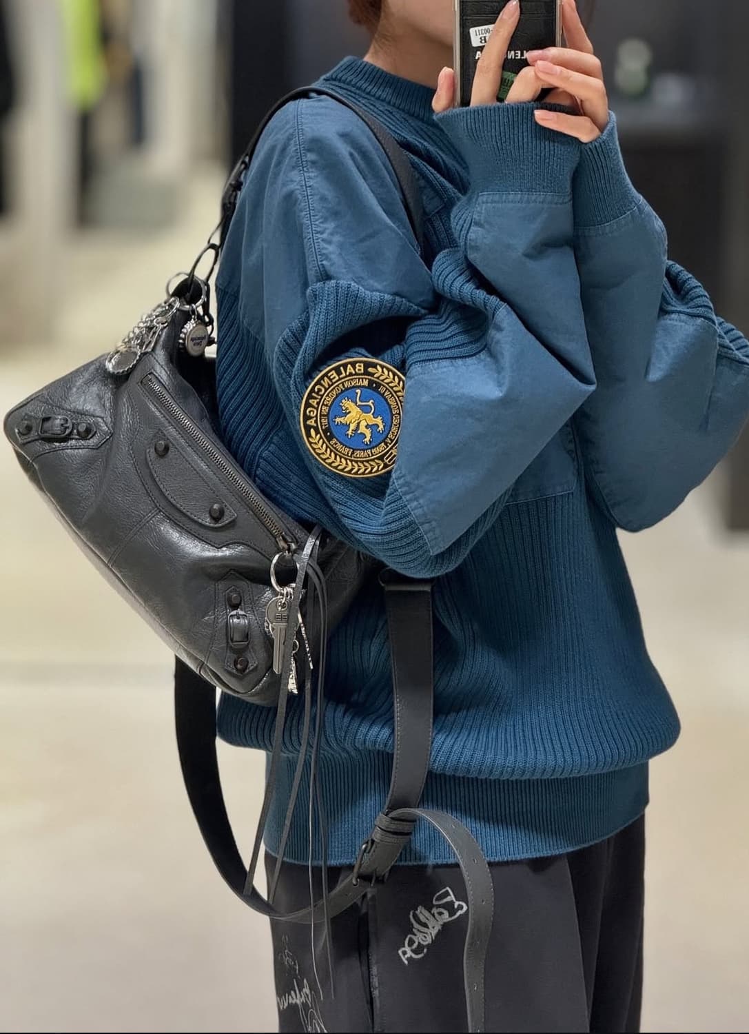 [새상품급 정품] 발렌시아가 르 시티 모터백 모토 블랙 상품이미지8