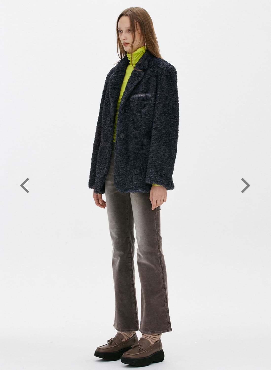 더오픈프로덕트 테일러 퍼 자켓 네이비 상품이미지3