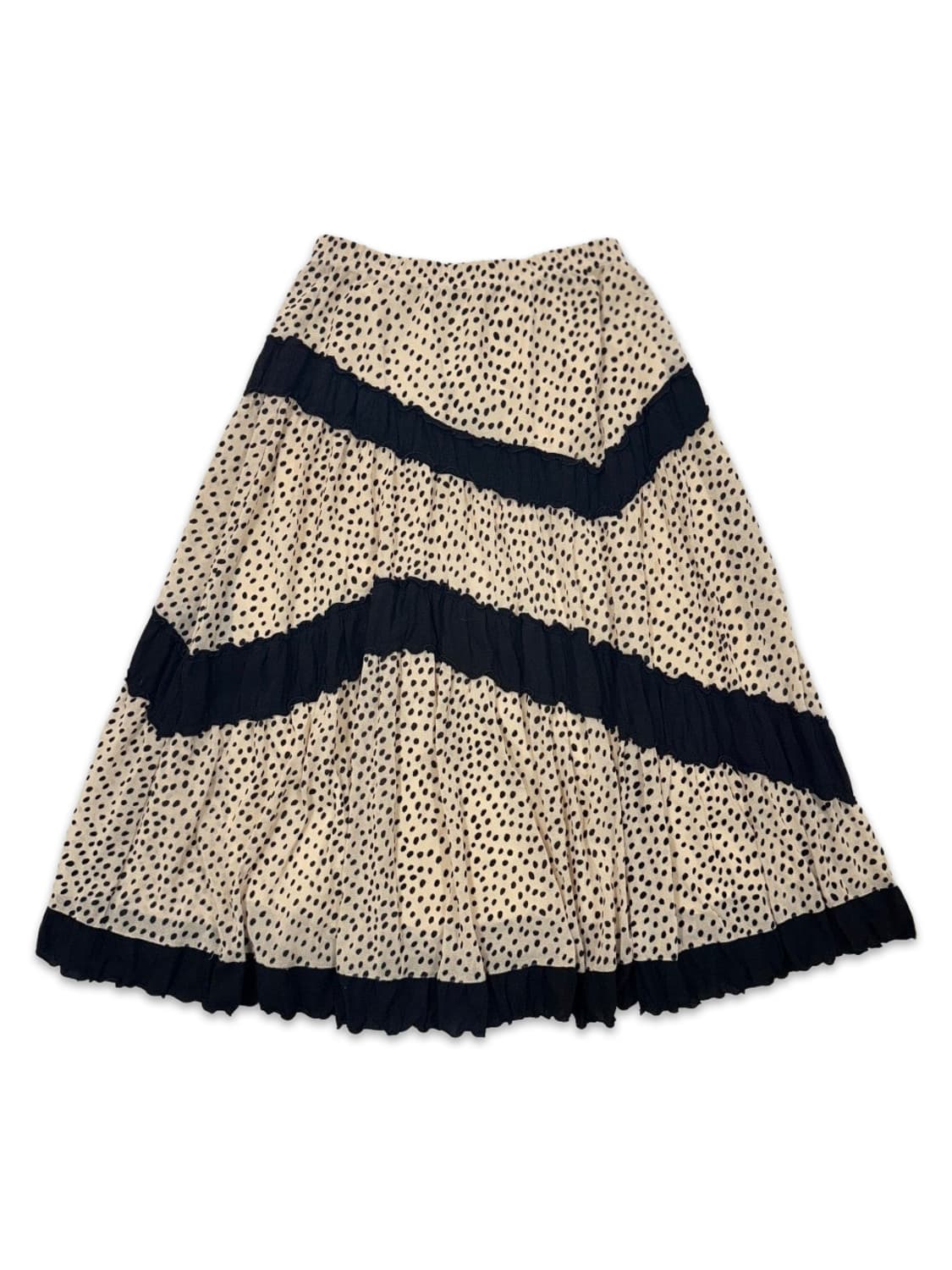 빈티지 4298 shizuka komuro 도트 플레어 스커트 상품이미지1