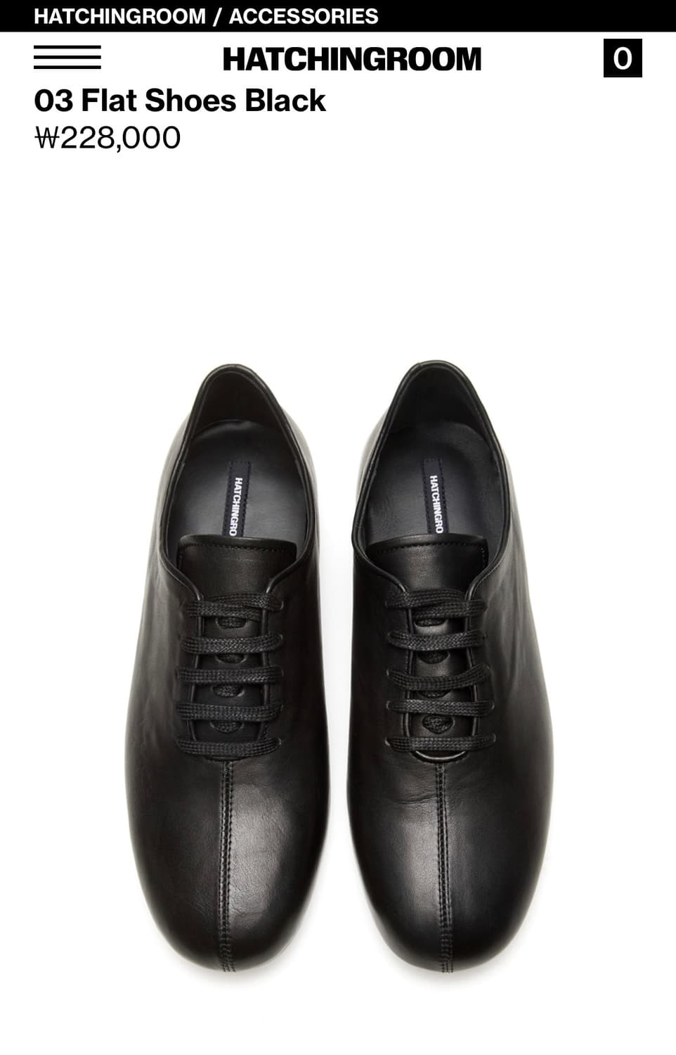 해칭룸 플랫슈즈 블랙 265사이즈 새상품 상품이미지1