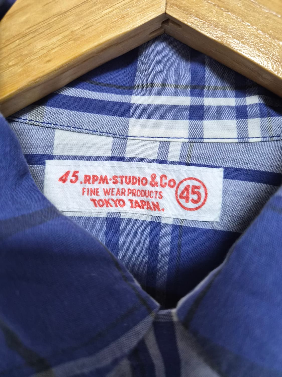 45RPM 와이드포켓 와이드핏 체크 셔츠 FREE사이즈 - S424 상품이미지4