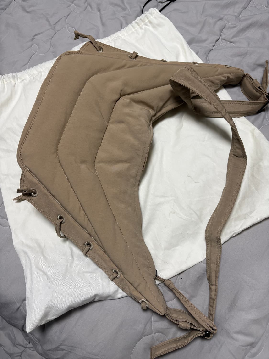 르메르 워터 리펠런트 나일론 캔버스 미디움 소프트 게임 백 리넨 상품이미지2