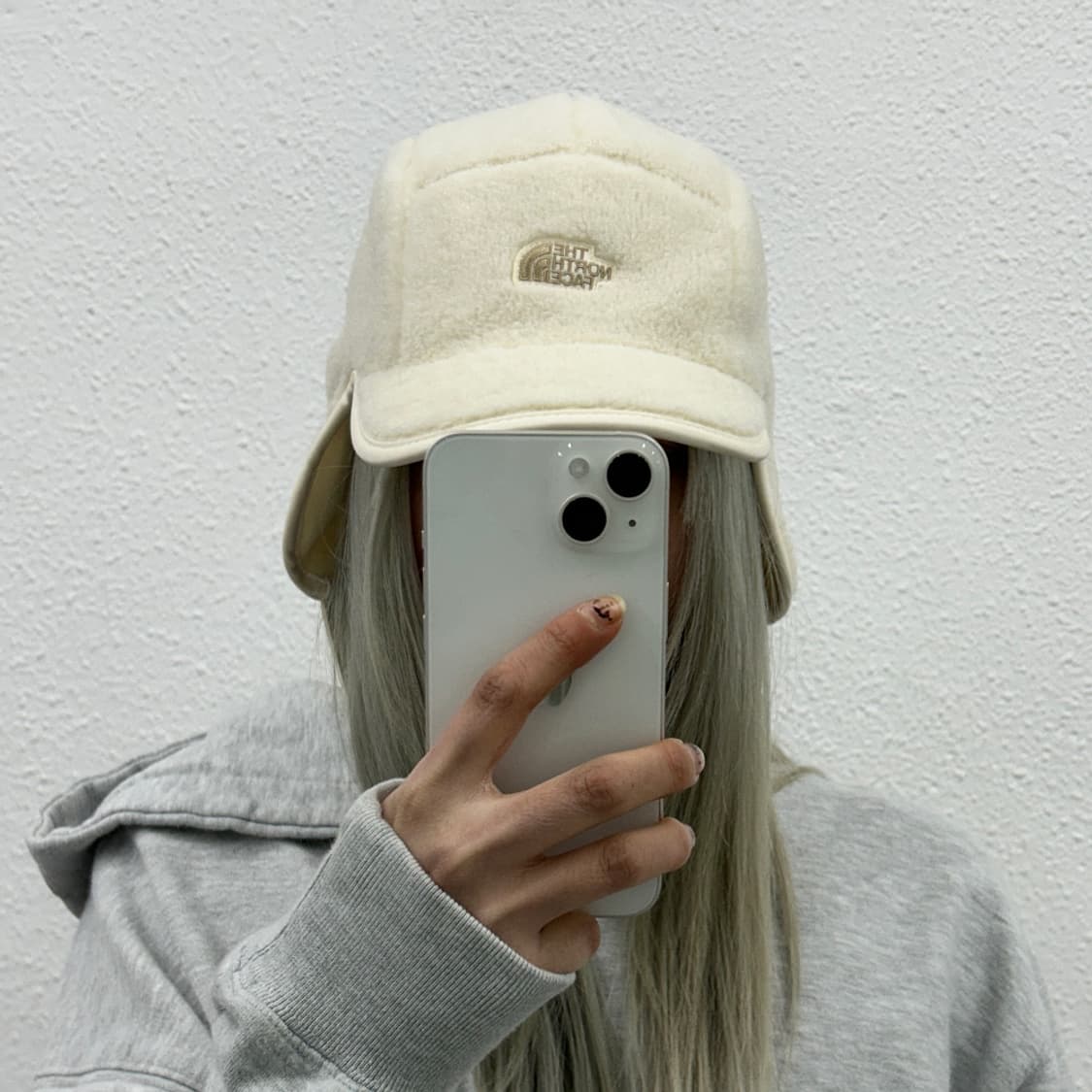 노스페이스 뽀글이 아이보리 군밤모자 상품이미지3