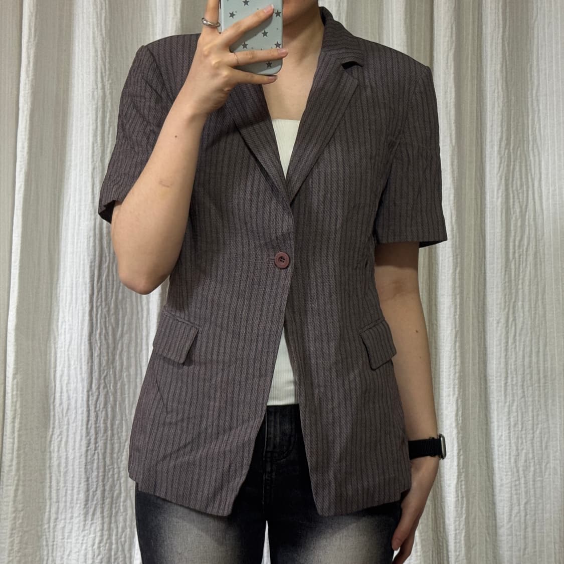 미스치프 반팔 블레이저 자켓 상품이미지1