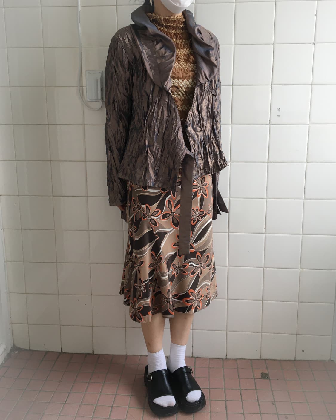 Tied wrap glossy pleats jacket 상품이미지6