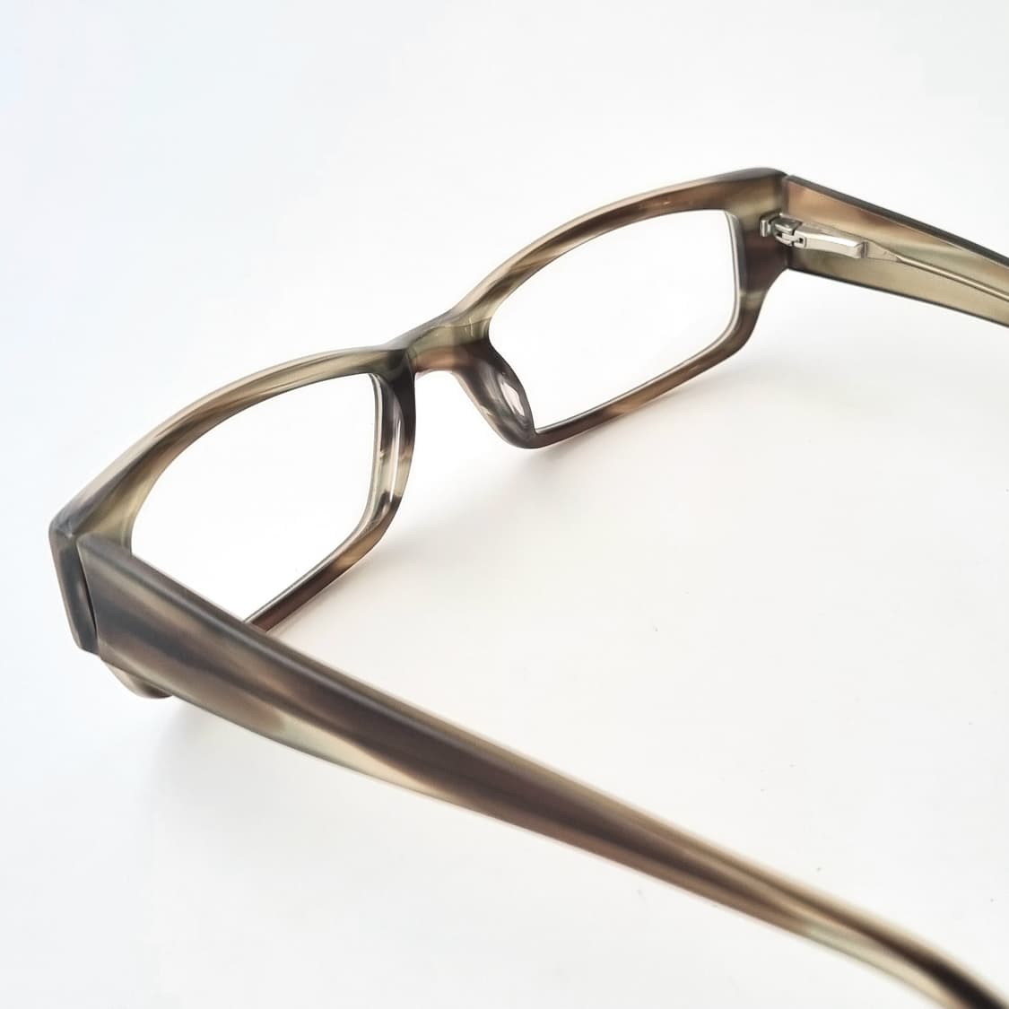 데드스탁 시크한 브라운 마블 직사각형 뿔테 안경테 612 상품이미지4