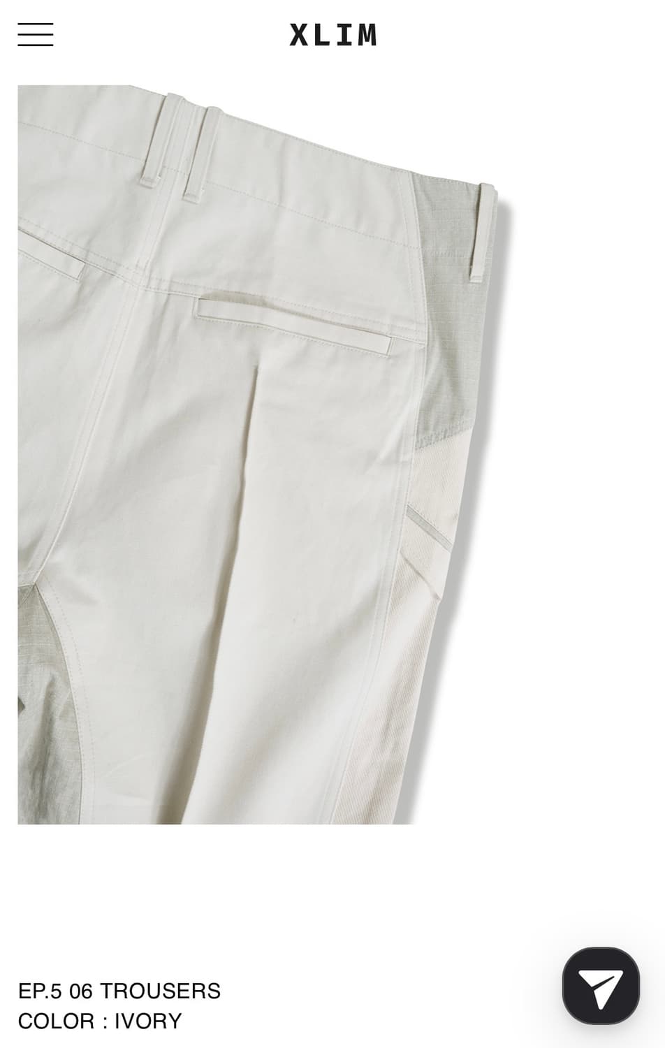 EP.5 06 TROUSERS COLOR: IVORY 상품이미지4