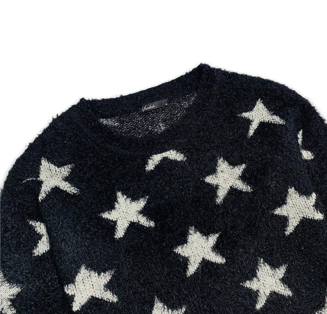 Rock chic Black star knitwear 상품이미지2