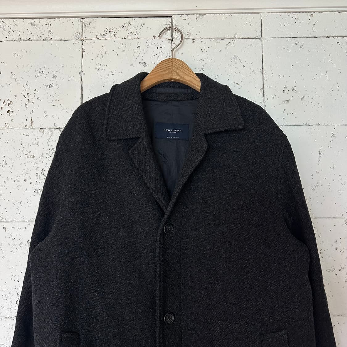 105 버버리 모직 코트 차콜 상품이미지2