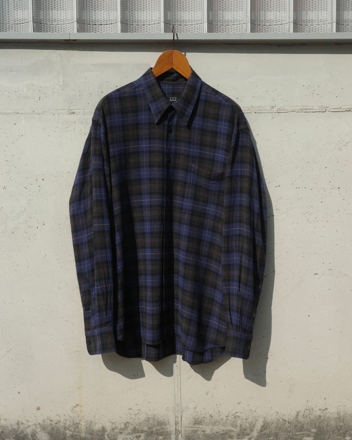 90s Ike behar 체크 레이온 셔츠 상품이미지1