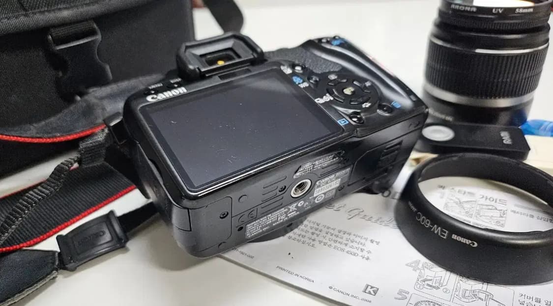 작례O 풀파츠 세트 캐논 eos 450d+렌즈+필터 등 디지털카메라 빈티 상품이미지10