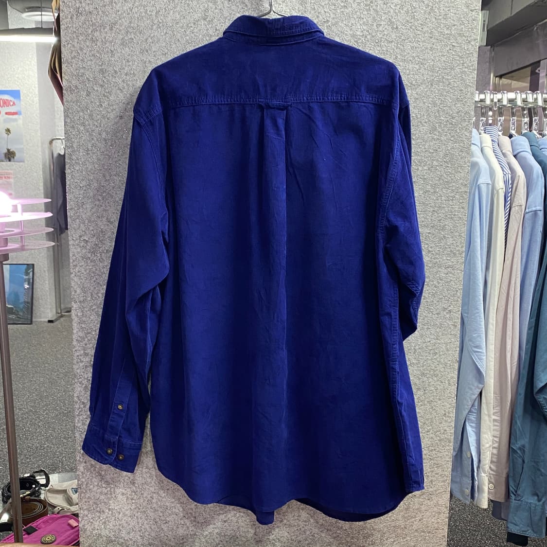 칼하트 포켓로고 코듀로이 네이비 코튼 셔츠 B3464 상품이미지4