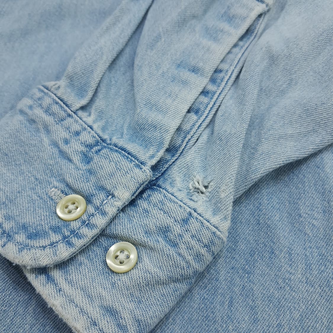 Co828 L GAP 갭 90s 캐나다 연청 데님 긴팔 셔츠 상품이미지6