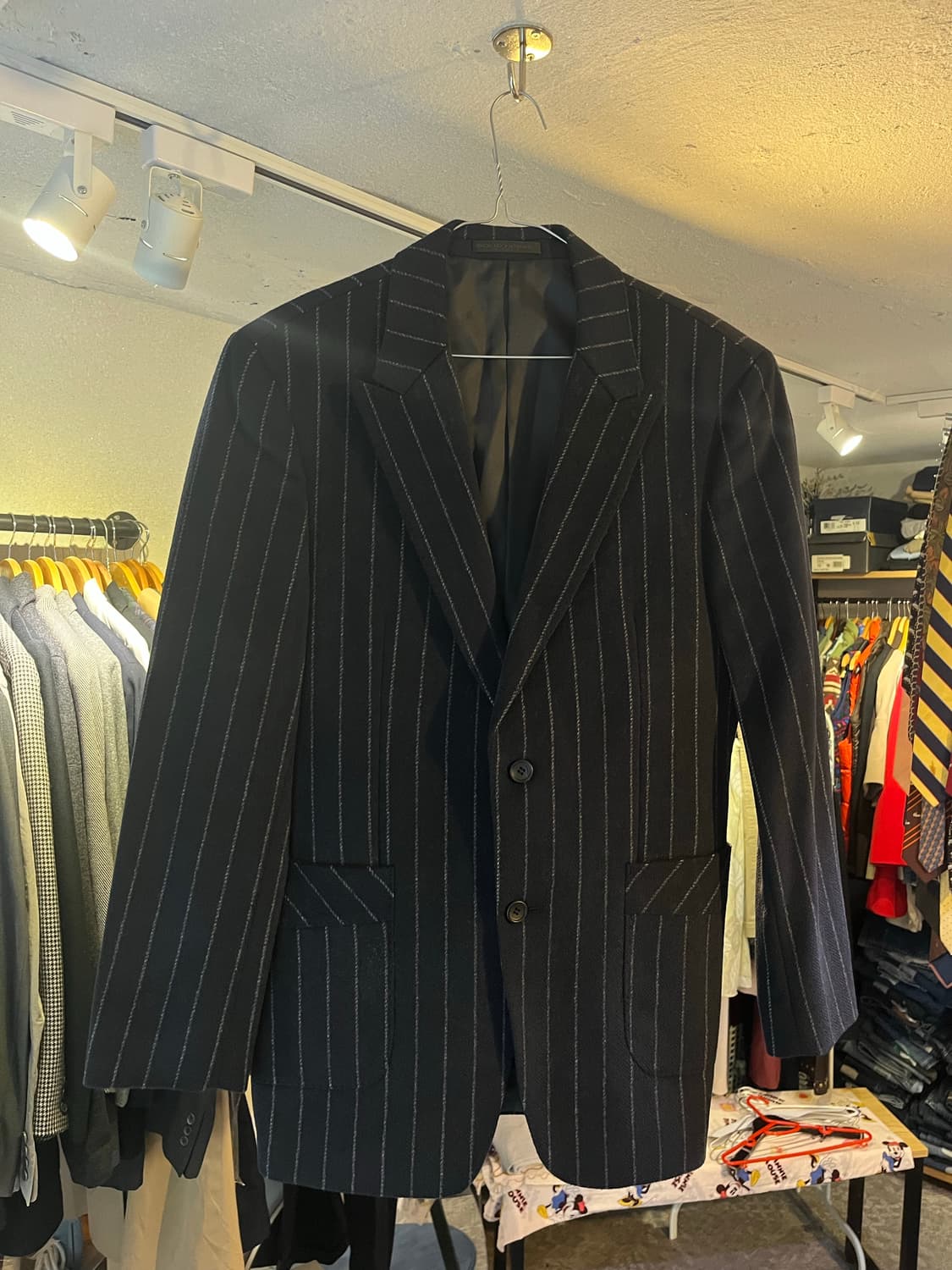 솔리드옴므 핀스트라이프 울 블레이저 (48) 상품이미지1