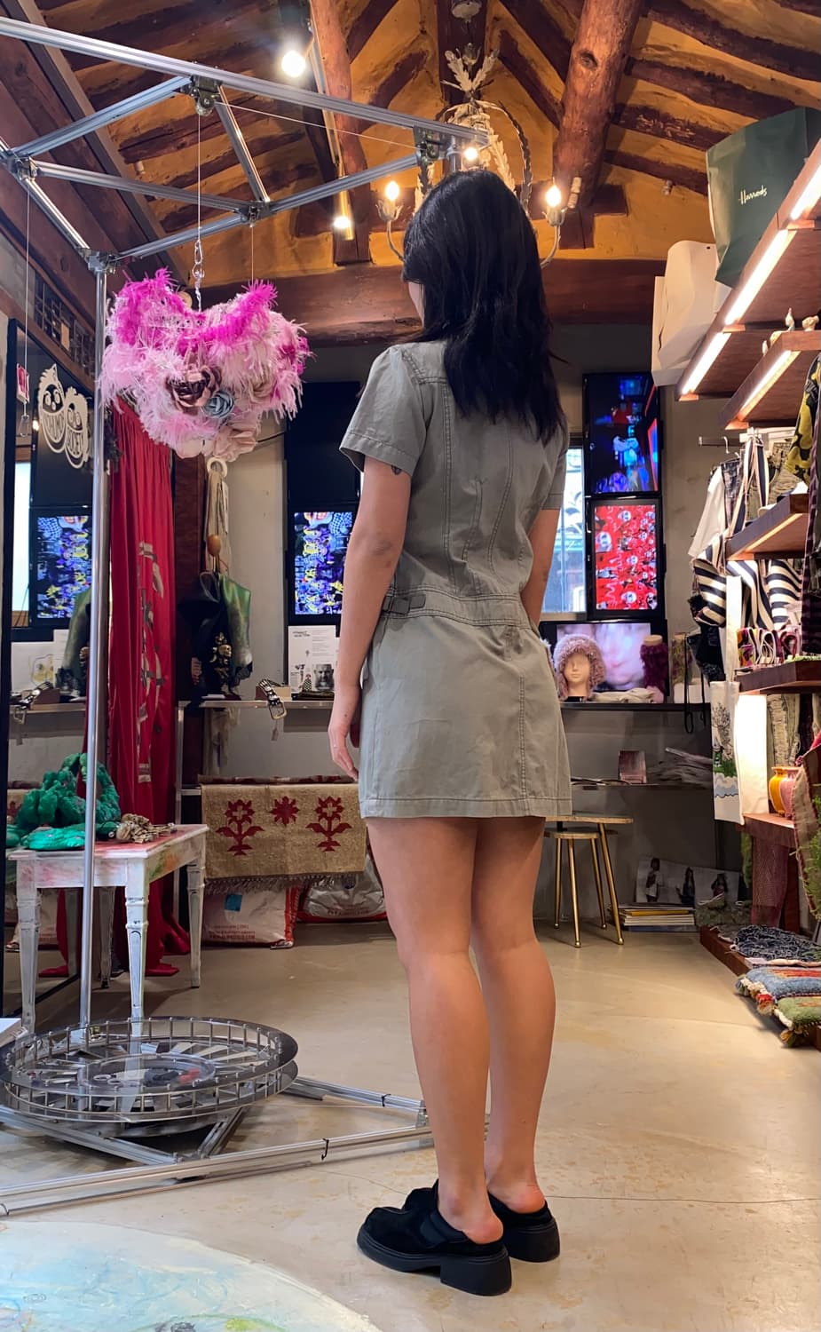 Vintage Reject 밀리터리 테크 유틸리티 미니 드레스 상품이미지5