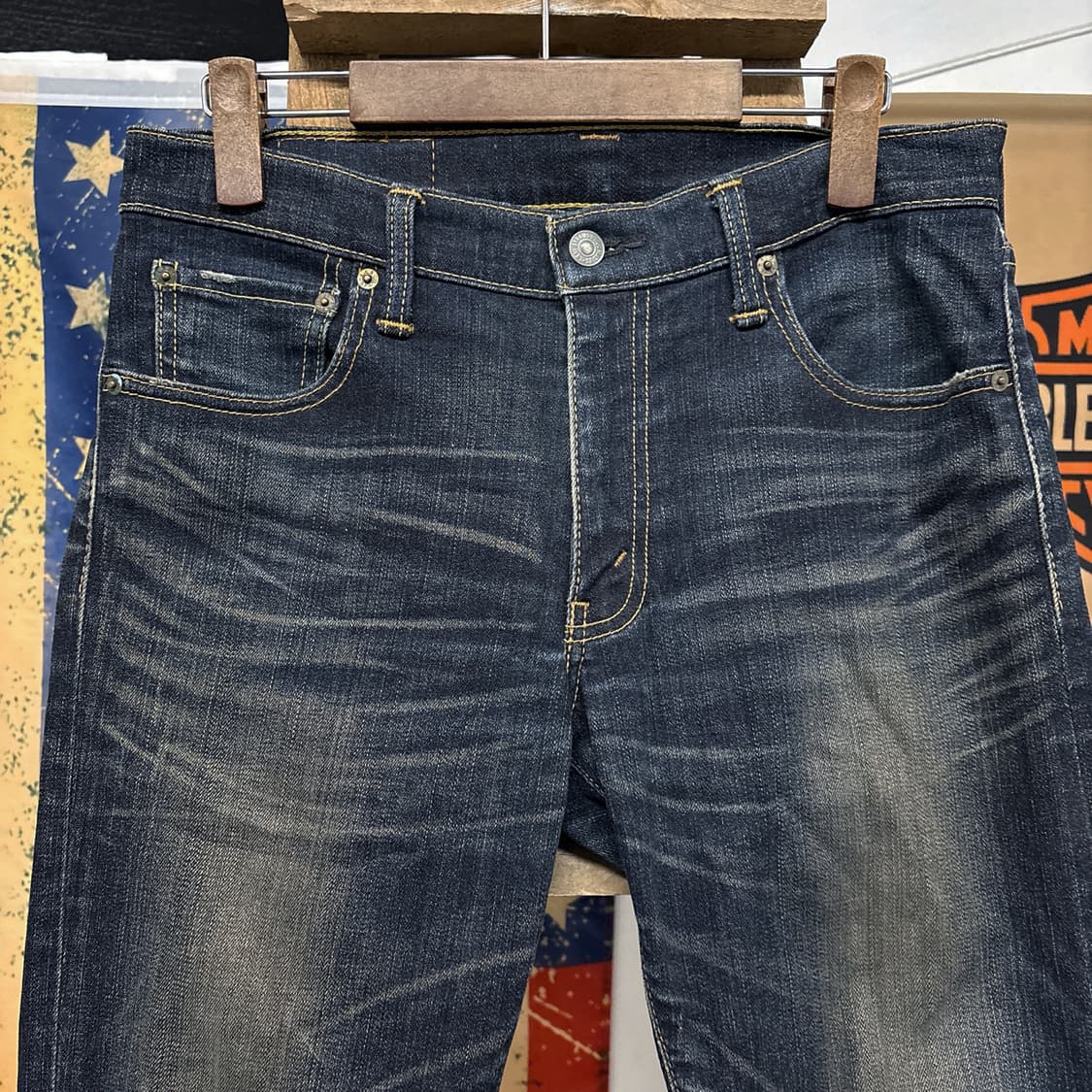 00s 리바이스 705 재팬라인 그런지 헤비워싱 데님팬츠 N999   상품이미지3