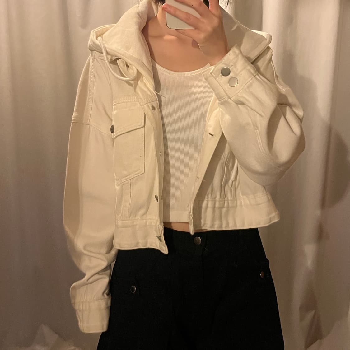 리바이스 데님 크롭 후드 자켓 상품이미지2