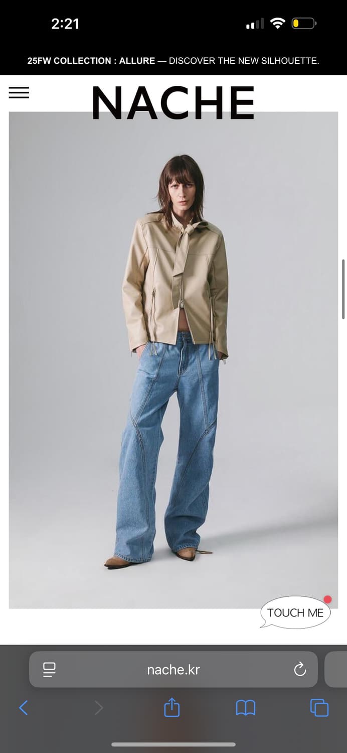 나체 Slim line washing jeans dark blue  상품이미지3